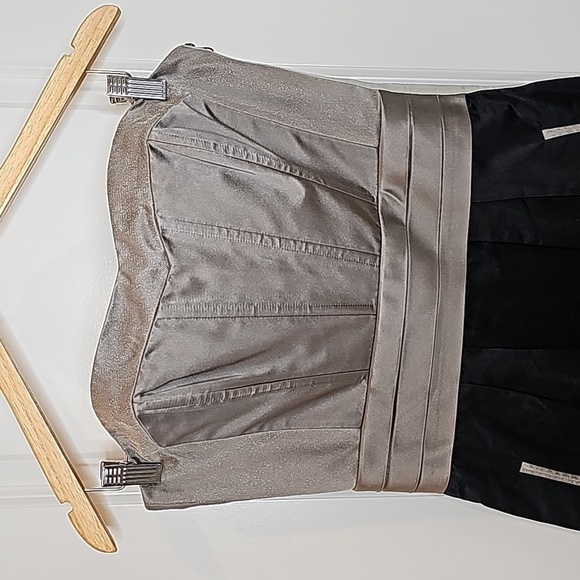 Rachel Roy New York Gray & Black 100% Silk Corset Dress - Size 6 - Picture 3 of 11